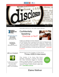 ASEA Newsletter | November 2014 - Arizona State Escrow Association