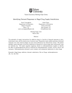 Identifying Demand Responses to Illegal Drug Supply Interdictions