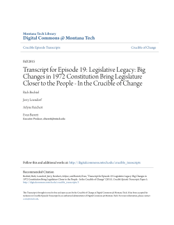 Transcript for Episode 19: Legislative Legacy