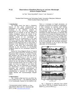 P1.22 Observations of Stratiform Rain by cm- and mm