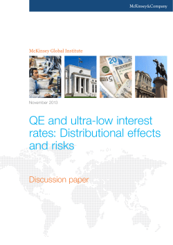 QE and ultra-low interest rates: Distributional effects and risks