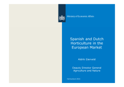 Spanish and Dutch Horticulture in the European Market