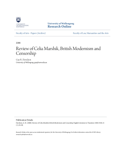 Review of Celia Marshik, British Modernism and