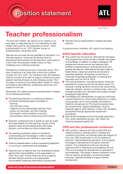 Teacher professionalism