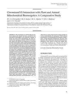 Chromium(VI) interaction with plant and animal mitochondrial
