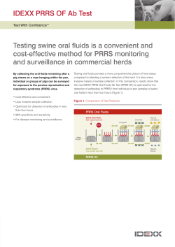 PRRS Oral Fluids Ab Test Information Brochure