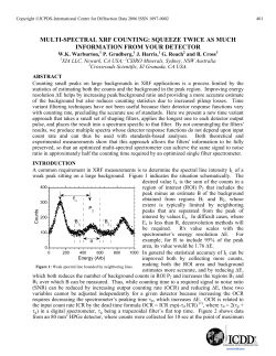 multi-spectral xrf counting: squeeze twice as much