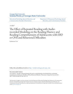 The Effect of Repeated Reading with Audio