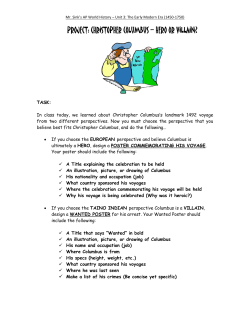 PROJECT: CHRISTOPHER COLUMBUS &ndash; HERO OR VILLAIN?