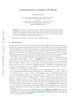A Characterization of Infinite LSP Words