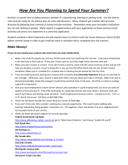 How Are You Planning to Spend Your Summer?