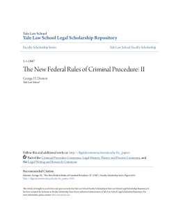 The New Federal Rules of Criminal Procedure: II