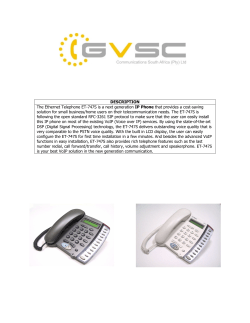 DESCRIPTION The Ethernet Telephone ET-747S is a next
