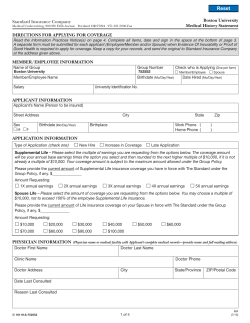 Medical History Statement