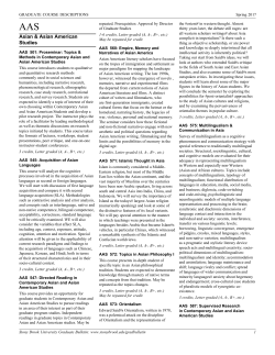 Graduate Course Descriptions