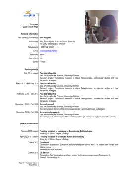 Europass Curriculum Vitae