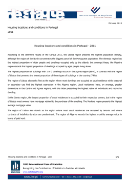 Housing locations and conditions in Portugal 2011