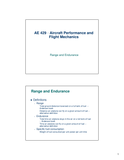 AE 429 - Aircraft Performance and Flight Mechanics Range and