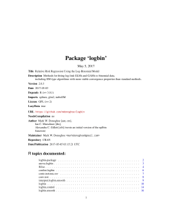 Package `logbin`