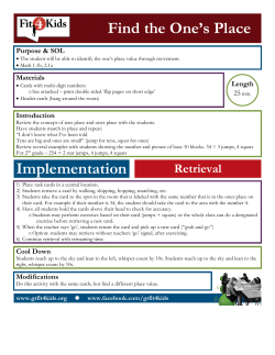 Find the One`s Place Implementation