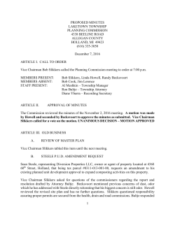 December Minutes - Laketown Township