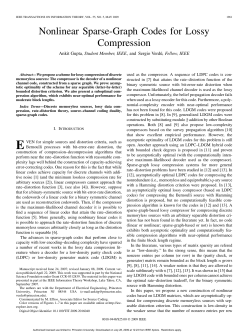 Nonlinear Sparse-Graph Codes for Lossy Compression