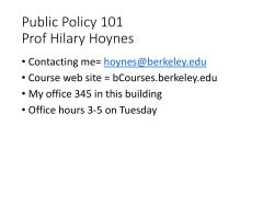 Course Powerpoint - Goldman School of Public Policy