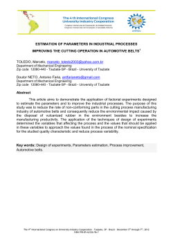 ESTIMATION OF PARAMETERS IN INDUSTRIAL