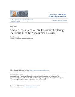 Advice and Consent: A Four Era Model