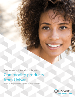 Commodity products from Univar