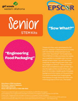 Sow What? - Girl Scouts Western Oklahoma