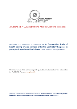 A Comparative Study of breath holding time as an Index of Central