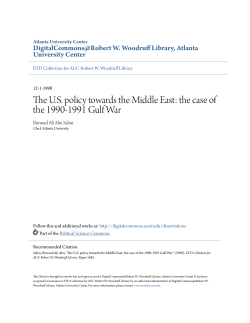 The US policy towards the Middle East