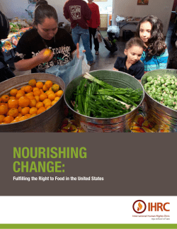 Nourishing Change: Fulfilling the Right to Food in the United States