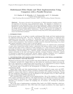 Multichannel Filter Banks and Their Implementation Using