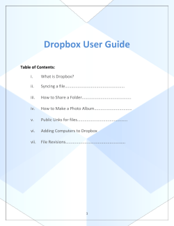 Dropbox User Guide