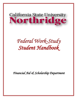 Federal Work-Study Student Handbook