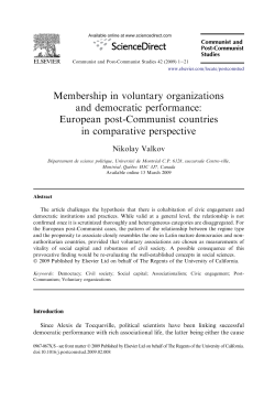 European post-Communist countries in comparative perspective