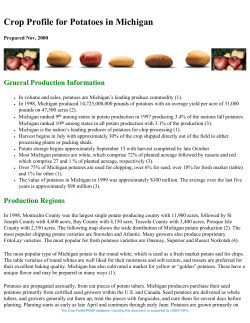 Crop Profile for Potatoes in Michigan