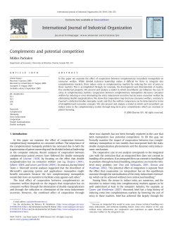 Complements and potential competition