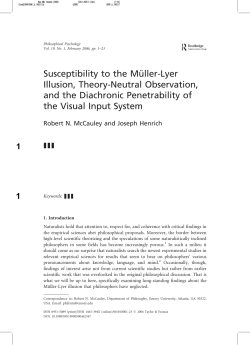 Susceptibility to the Mu&uml; ller-Lyer Illusion, Theory