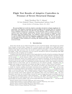 Flight Test Results of Adaptive Controllers in Presence of