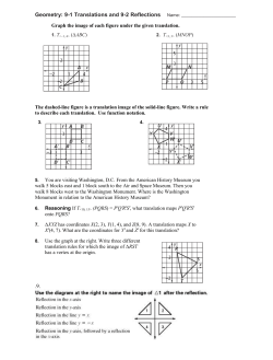 Geometry: 9-1 Translations and 9