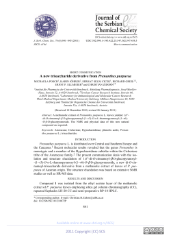 A new trisaccharide derivative from Prenanthes purpurea