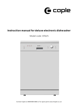 Instruction manual for deluxe electronic dishwasher