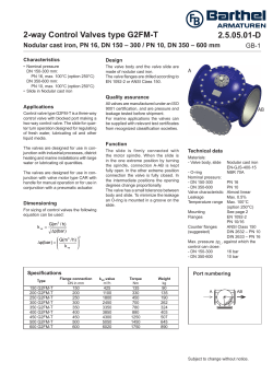 2-way Control Valves type G2FM-T 2.5.05.01-D