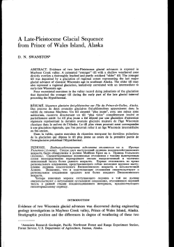 A Late-Pleistocene Glacial Sequence from Prince of Wales Island