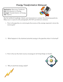 Energy Transformation Webquest