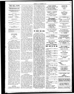 TIE HILL NEWS WHO`S WHQT ON THE HILL