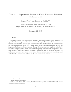 Climate Adaptation: Evidence From Extreme Weather